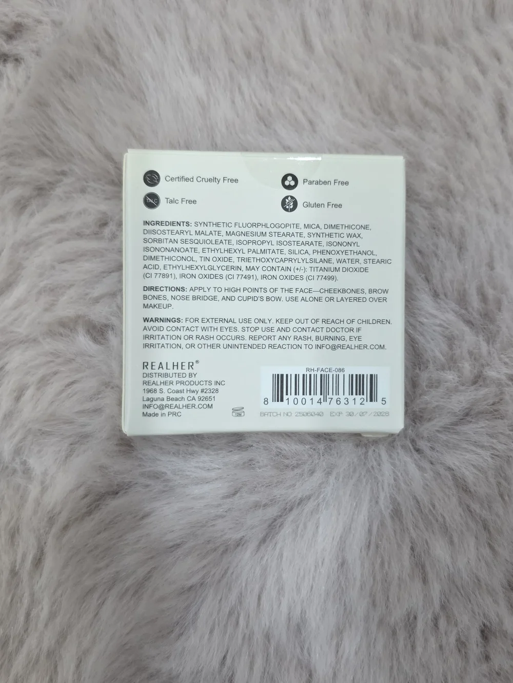 REALHER Pure Resolve Highlighter – Champagne Glow Shimmer – NEW IN BOX